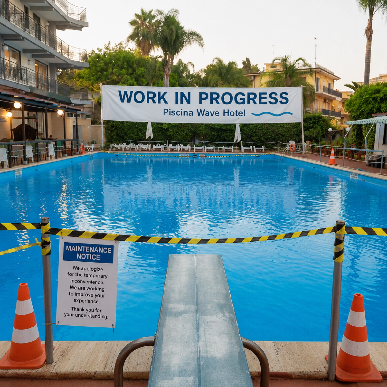 Work in progress – Piscina Wave Hotel